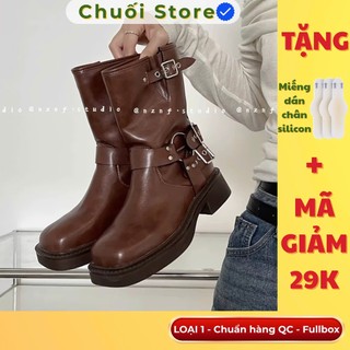 Giày boot nữ da PU tổng hợp dệt vải đế cao su thoải mái dễ thương đáng yêu thanh lịch