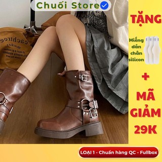 Giày boot nữ da PU tổng hợp dệt vải đế cao su êm ái mềm mại nhẹ chân thuận tiện