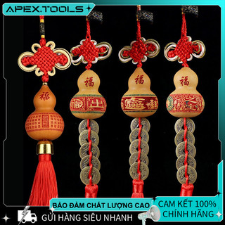 Hồ Lô Phong Thủy Bách Phúc Đồ Cao Cấp  , Dây Đồng Tâm Đồng Xu Ngũ Đế Chiêu Tài, Treo Cửa Treo Ô Tô