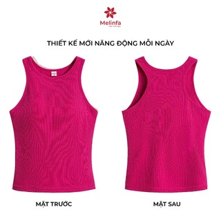 [ PREMIUM COTTON ] Áo Tanktop MELINFA  nữ có đệm mút 3D, Áo ba lỗ nữ, bratop cao cấpVAA0547