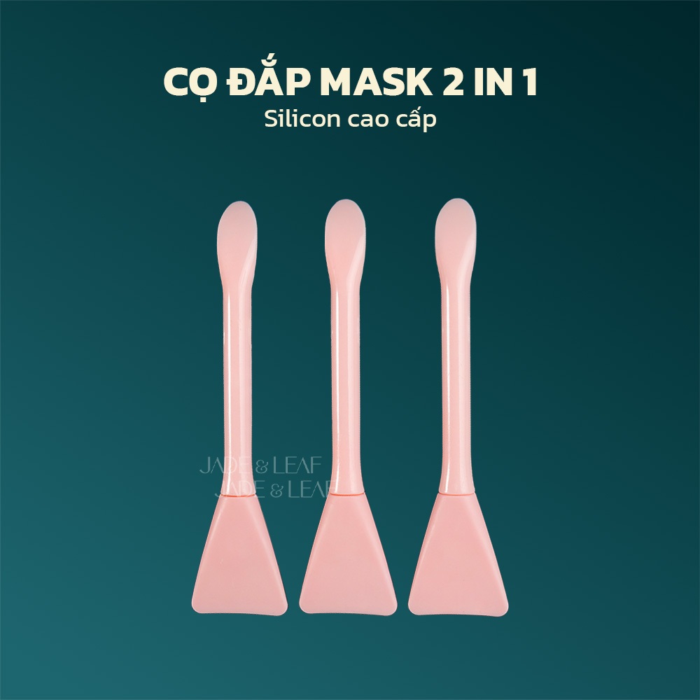 Cọ Đắp Mặt Nạ Jade&Leaf Lông Mềm Hai Đầu Silicon Có Muỗng Hỗ Trợ Tán Mask Đều Mịn