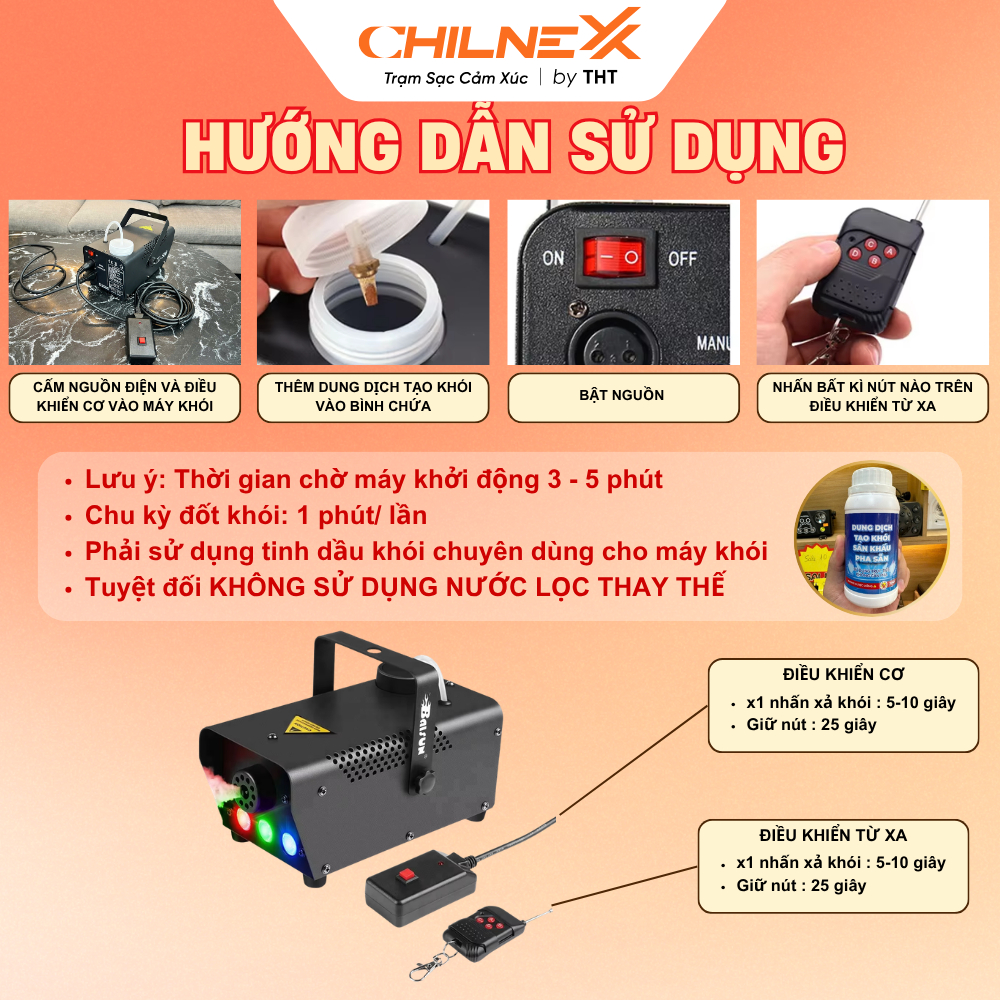 Dung dịch tạo khói 250ml CHILNEX Where Feelings Recharge pha loãng đậm khói dày bay xa khong kẹt khói dễ sử dụng