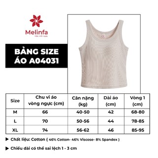 [ PREMIUM COTTON ] Áo Bratop dáng lửng MELINFA đệm mút 3D nâng đỡ định hình  , Áo ba lỗ tanktop nữ mã VAA04031