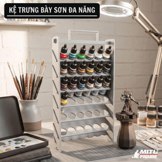 Kệ Đựng Sơn Acrylic Vallejo V3 Có Tay Cầm – Kệ Trưng Bày Màu Vẽ Gốc Nước Cho Hobby & Mỹ Thuật MITU Figure