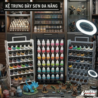 Kệ Đựng Sơn Acrylic Vallejo V3 Có Tay Cầm – Kệ Trưng Bày Màu Vẽ Gốc Nước Cho Hobby & Mỹ Thuật MITU Figure