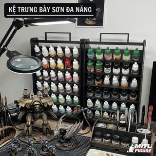 Kệ Đựng Sơn Acrylic Vallejo V3 Có Tay Cầm – Kệ Trưng Bày Màu Vẽ Gốc Nước Cho Hobby & Mỹ Thuật MITU Figure