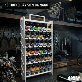 Kệ Đựng Sơn Acrylic Vallejo V3 Có Tay Cầm – Kệ Trưng Bày Màu Vẽ Gốc Nước Cho Hobby & Mỹ Thuật MITU Figure