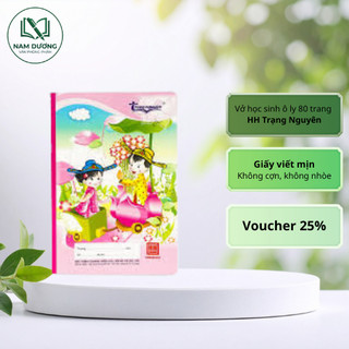Vở học sinh 4 ô ly 80 trang Hồng Hà School Trạng Nguyên mã 0608