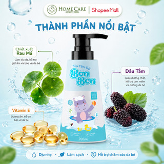 Sữa tắm gội Cho da bé Chàm sữa Bon Bon Không chứa Gốc SUNFAT ÍT BỌT, sạch sâu chính hãng Home Care