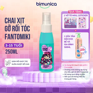 Xịt Xả Khô Dưỡng Gỡ Rối Tóc Bimunica Fantomiki Cho Bé Gái Từ 3 Tuổi 100ml - Mềm Mượt, Dễ Chải, Bảo Vệ UV