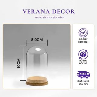 Lọ Thuỷ Tinh Nắp Gỗ Úp Ngược, Lọ Trang Trí Tiểu Cảnh