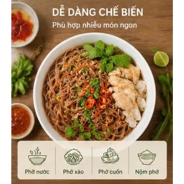 Phở Gạo Lứt Healthy Corner 500g - Phở Khô Ăn Kiêng Tốt Cho Sức Khỏe