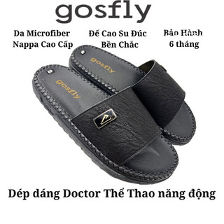 [Mới - Hàng Kĩ] Dép Nam Quai Ngang GOSFLY Vân Gỗ Độc Đáo - Dép Doctor Nam Đế Cao Su Thể Thao Cải Tiến Siêu Nhẹ