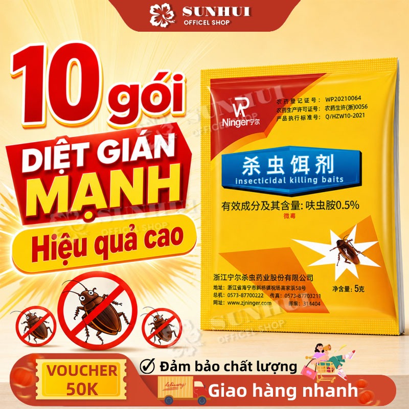 [Giao nhanh] Thuốc diệt gián dạng bột/mồi nhử gia dụng Thuốc diệt Kiến Không mùi vị không ảnh khó chịu.an toàn sử dụng 3