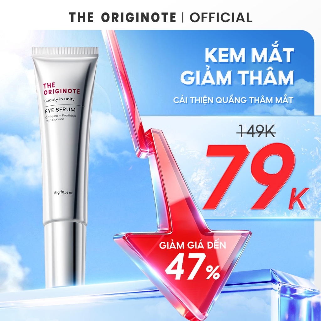 Kem mắt giảm thâm The Originote giảm thâm mắt chăm sóc mắt làm sáng vùng da mắt cấp ẩm căng bóng eye serum 15g