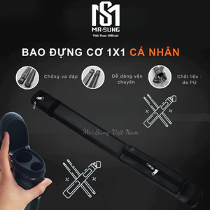 Bao Cơ Bida 1x1 - Bao đựng cơ Bi A đựng 1 chuôi 1 ngọn- Chống Sốc- Lót Nhung -Khoá dập nổi dày dặn- HÀNG LOẠI 1 cứng cáp