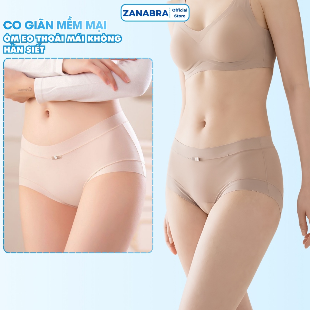 [ Xả Hàng ] Quần Lót Nữ Đúc Su thun lạnh không đường may cao cấp, Quần Chip Nữ mềm mại kháng khuẩn AMYBRA L896