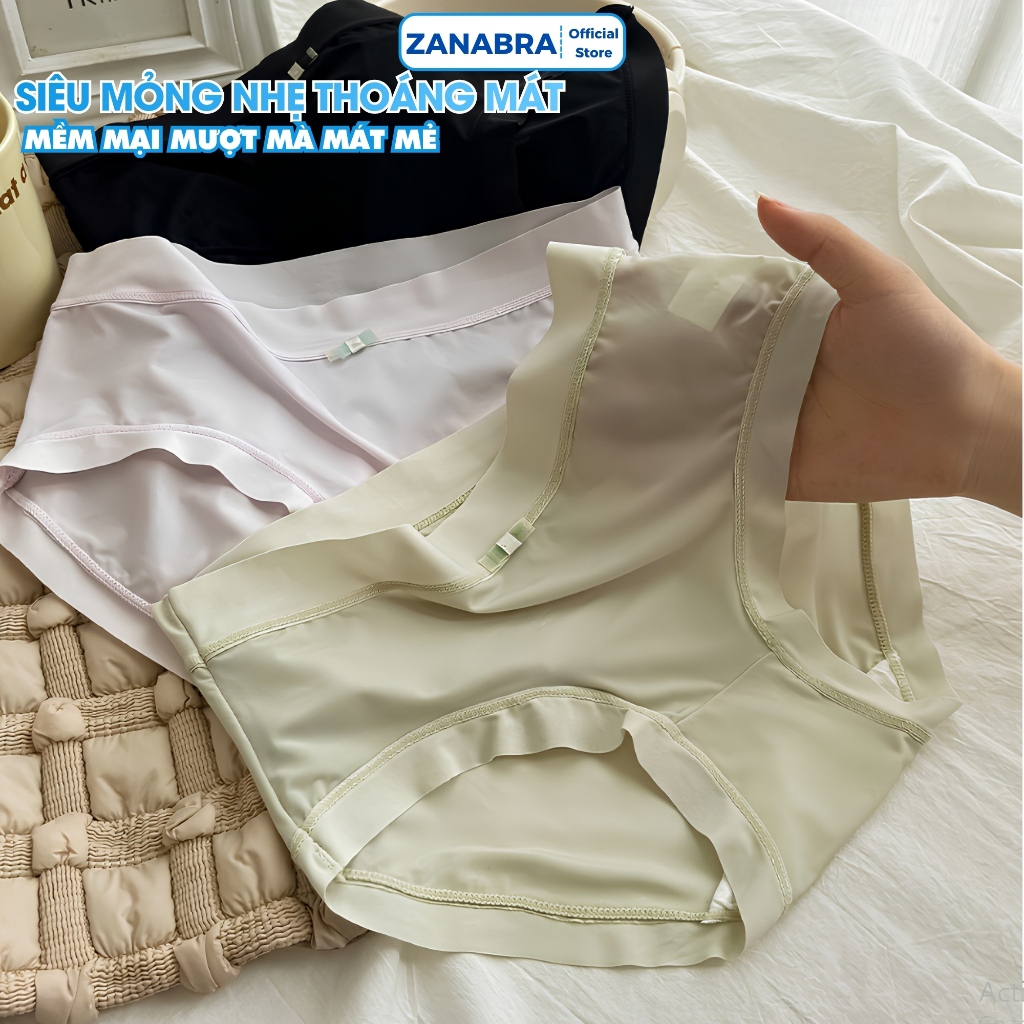 [ Xả Hàng ] Quần Lót Nữ Đúc Su thun lạnh không đường may cao cấp, Quần Chip Nữ mềm mại kháng khuẩn AMYBRA L896