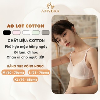 Áo Ngực Nữ Không Gọng Chất Cotton Mềm Mịn - Áo Lót Nữ Mút Mỏng Ôm Ngực Tự Nhiên AMYBRA A414