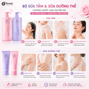 Sữa tắm tạo bọt mịn + Kem dưỡng thể cao cấp – Làn da mềm mịn và thơm mát suốt cả ngày Hương hoa quyến rũ