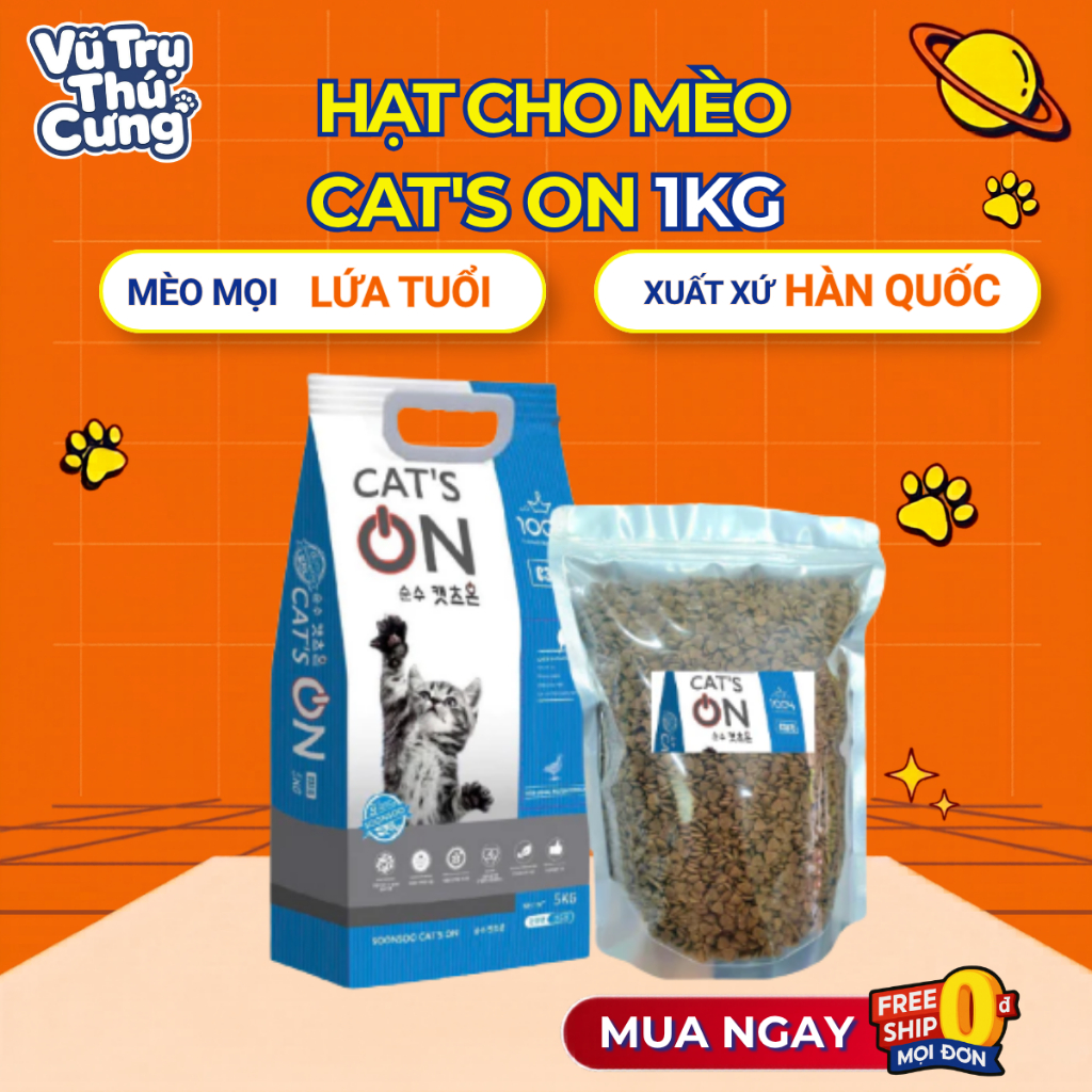 Thức Ăn Hạt Cho Mèo Mọi Lứa Tuổi Cat’s On 1kg