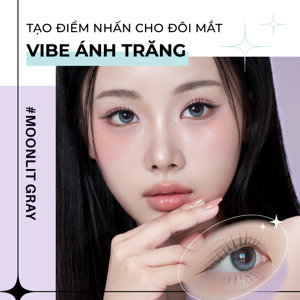 [Lens 1 Ngày] - Lens Highlight Khóa Trục KARACON CHICOLOR - #44 Moonlit Gray (2 Chiếc)