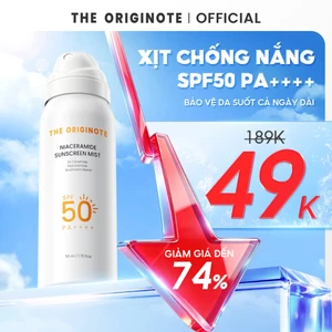 Xịt chống nắng SPF50 PA++++ The Originote chống nắng body trắng da với Niacinamide Sunscreen Mist