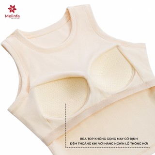 [ PREMIUM COTTON ] Áo Bratop MELINFA có mút đệm 3D nâng đỡ định hình, Áo ba lỗ nữ, Tanktop nữ mã VAA0538