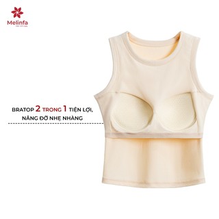 [ PREMIUM COTTON ] Áo Bratop MELINFA có mút đệm 3D nâng đỡ định hình, Áo ba lỗ nữ, Tanktop nữ mã VAA0538