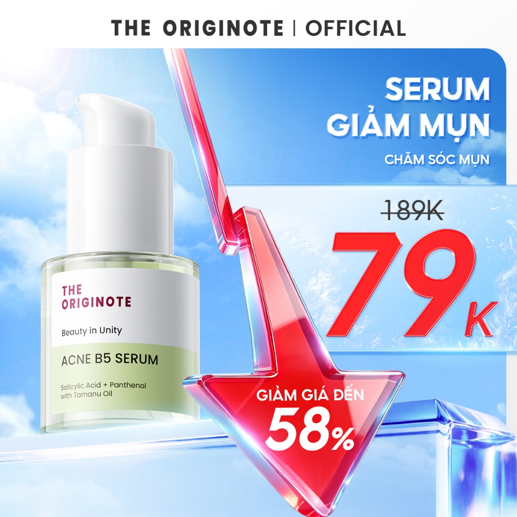 Serum Giảm Mụn The Originote chấm mụn làm dịu da se khít lỗ chân lông kiểm soát dầu tinh chất với Salicylic Acid 20ml