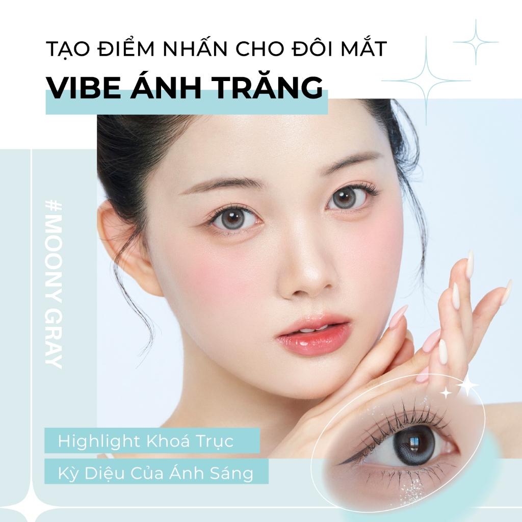 [Lens 1 Ngày] - Lens Highlight Khóa Trục KARACON CHICOLOR - #42 Moony Gray (2 Chiếc)