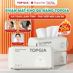 Khăn mặt khô rút Top Gia dùng 1 lần mềm mịn an toàn cho da