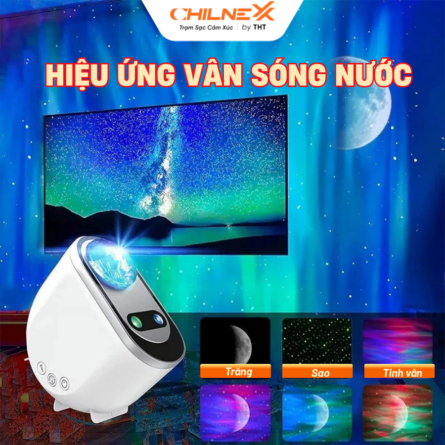 Đèn Thiên Hà V10 Pro CHILNEXX đèn decor điều khiển bằng app điện thoại đèn  ngủ chiếu thiên hà làm quà tặng