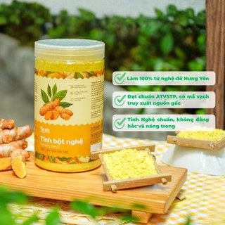 Combo 3 Hũ Tinh Bột Nghệ Đỏ Hưng Yên Lạc Yên Foods 500gr Kèm Quà Tặng Mật Ong