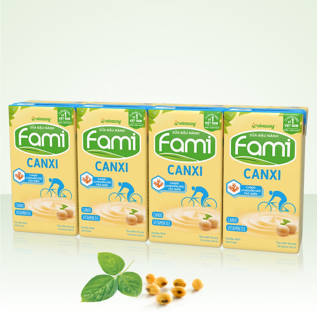 [Gift] Lốc sữa Fami Canxi 4 hộp x 110ml