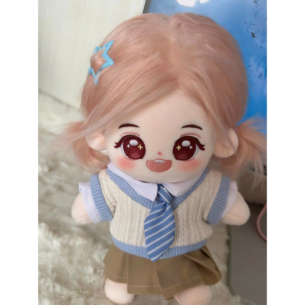 Outfit doll 20cm, quần áo búp bê cotton 20cm, phụ kiện quần áo búp bê dễ thương, gấu bông búp bê decor, quà tặng đồ chơi