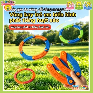 Vòng bay phát âm thanh đa năng có thể gấp gọn - Đĩa bay đồ chơi mềm an toàn cho trẻ em vui chơi