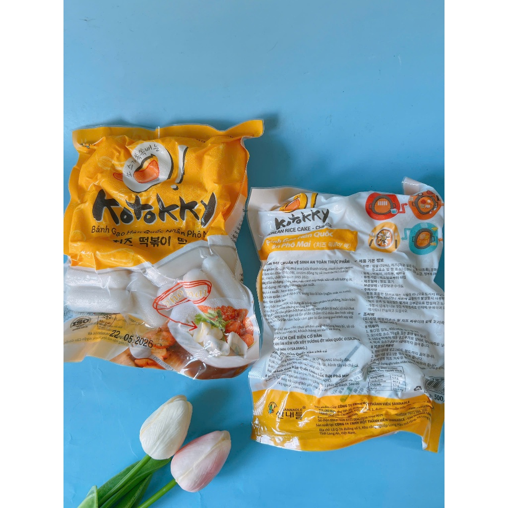 1Kg/500g BÁNH GẠO NHÂN PHÔ MAI HÀN QUỐC