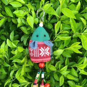 Móc khóa thổ cẩm hình Con Chuột ngộ nghĩnh thủ công