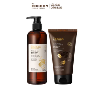 COMBO Gel tắm bí đao 500ml & Tẩy da chết mặt cà phê Đắk Lắk Cocoon 150ml