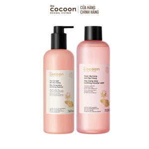 Combo Sữa rửa mặt sen Hậu Giang Cocoon 500ml + Tẩy trang sen Hậu Giang Cocoon 500ml