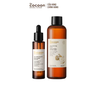 Combo Tinh chất bí đao N7 7% Niacinamide 30ml + Nước tẩy trang bí đao Cocoon 500ml