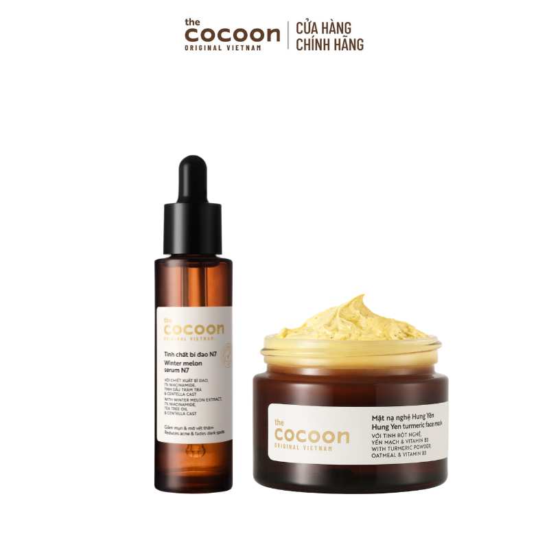 [MUA 2 GIẢM 37%] Combo Tinh chất bí đao (serum) 7% Niacinamide (N7) 30ml + Mặt nạ nghệ Hưng Yên 30ml | BigBuy360 - bigbuy360.vn