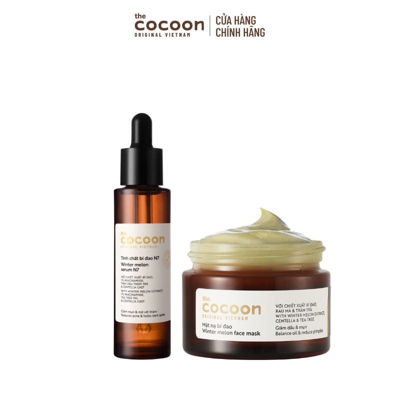 [MUA 2 GIẢM 45%] Combo Tinh chất bí đao (serum) 7% Niacinamide (N7) 30ml + Mặt nạ bí đao 30ml