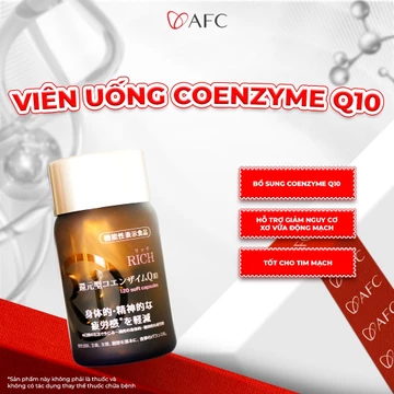 TPBVSK Viên Uống Coenzyme Q10 AFC - Hỗ Trợ Tốt Cho Tim Mạch, Giảm Nguy Cơ Xơ Vữa Động Mạch - 120 viên