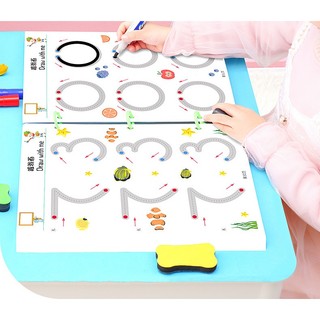 Combo Tập Tô Vẽ Thông Minh Xóa Được 64 Trang Tặng 6 Bút, Đồ Chơi Giáo Dục Cho Bé 2 3 4 5 Tuổi