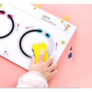 Combo Tập Tô Vẽ Thông Minh Xóa Được 64 Trang Tặng 6 Bút, Đồ Chơi Giáo Dục Cho Bé 2 3 4 5 Tuổi