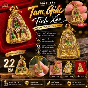 Mặt Dây Chuyền Nghệ Thuật Mặt Phật Nhỏ Gọn Khung Mạ Vàng Mang Lại Cảm Giác Thư Thái 2.2cm