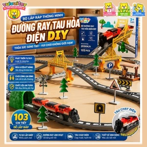Đồ chơi tàu hỏa điện có đường ray cho trẻ em – Tàu cao tốc, đồ chơi giáo dục thông minh