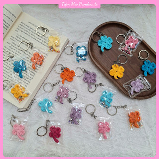 [Ảnh Thật + Sẵn hàng] Móc Khóa Cỏ 4 Lá Len Handmade